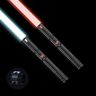 Star Wars lasersværd med 20 lysfarver og lydeffekter - Genopladelige - 2 stk - Sort